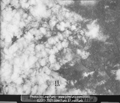Bombs Dropping on Berlin February 3, 1945 taken from the bomb bay catwalk