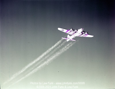 Unidentified B-17 on Mission to Berlin February 3, 1945 - Color