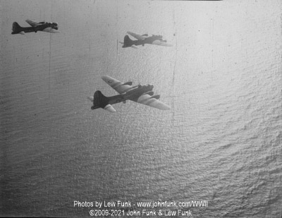 B-17s Returning over water from Berlin February 3, 1945