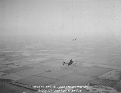 B-17s Over Mendlesham AFB at the End of a Mission to Berlin February 3, 1945