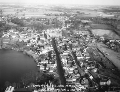 Flying over Diss Mere after Mission to Berlin February 3, 1945