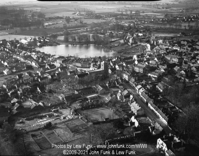 Flying over Diss Mere after Mission to Berlin February 3, 1945