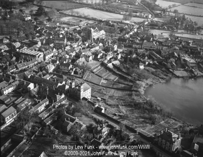 Flying over Diss Mere after Mission to Berlin February 3, 1945