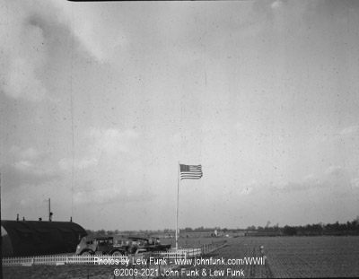 American Flag Flying at Mendlesham AFB after Mission to Berlin October 6 1944