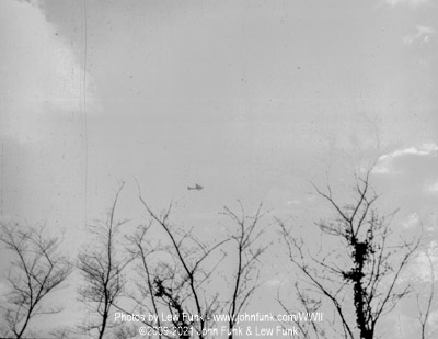 B-17 on Landing approach to Mendlesham AFB after Mission to Berlin February 3, 1945