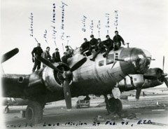 B-17G serial 44-8271 "Butch" and its crew after mission to Bremen Germany 22 Feb 1945