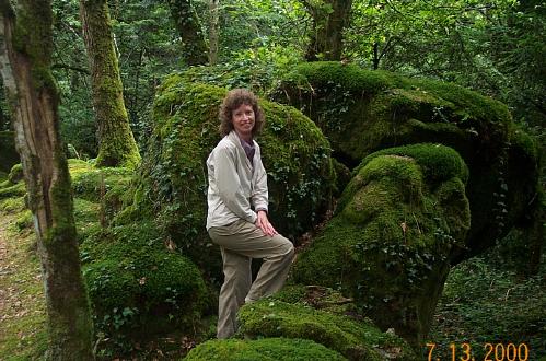 Dorothy In Front Of Moss Rocks In Mo�len Sur Mer