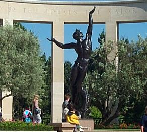 Statue At American Cemetary