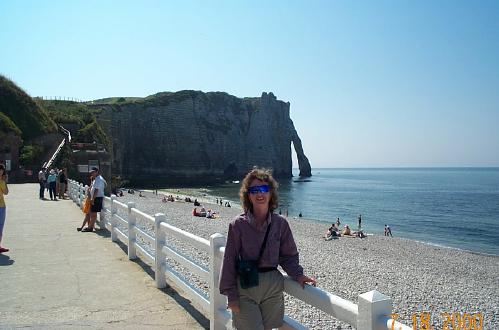 Dorothy At Etretat Cliffs