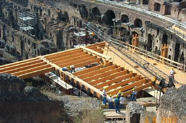Construction of New Decking at Colosseum