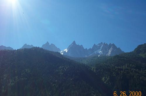 View Of Mountains From Room At Hameau Albert 1st