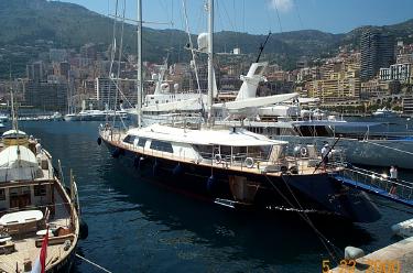 Yacht in Monaco Harbor
