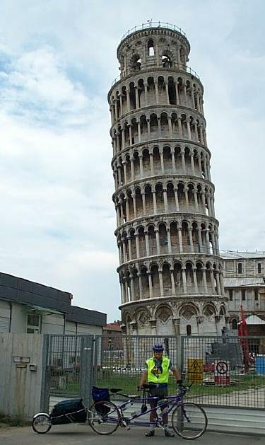 John at the Leaning Tower of Pisa